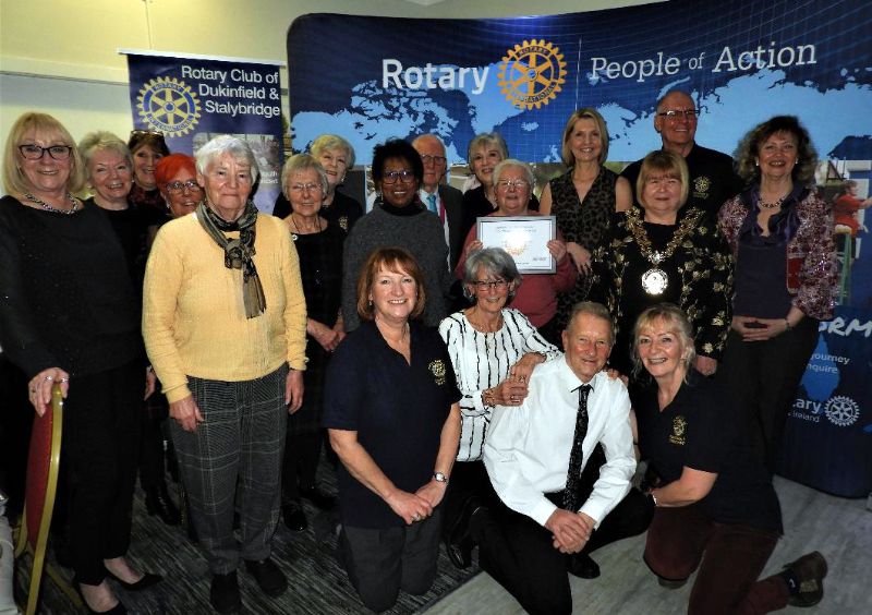 Volunteers from the Stalybridge getting Together Project receiving their Local Community Heroes Award