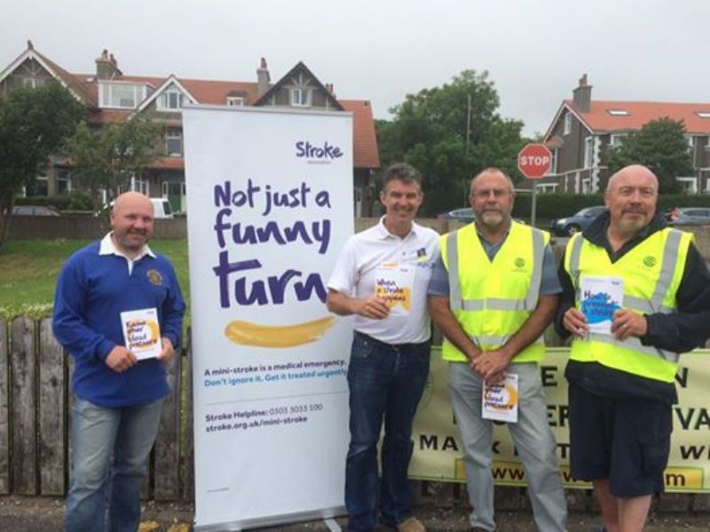 Pictured are Rotary Club of Rushen & Western Mann President Terry Clare and members Laurence Skelly, Brian Coole and Hugh Logan at the event.