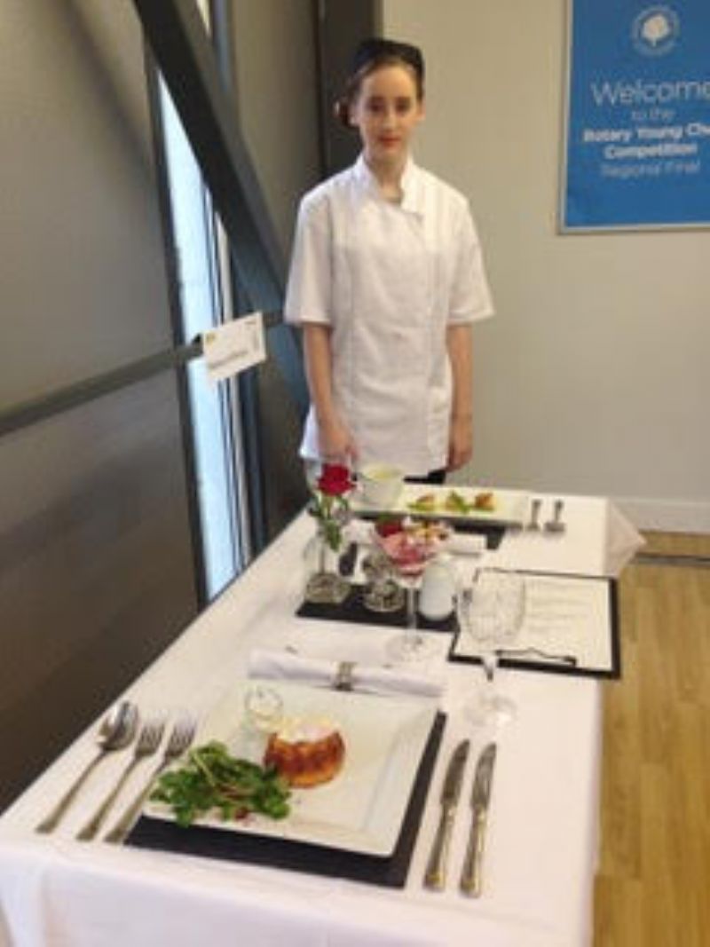 Rebecca Wilknison, winner of the RIBI regional Young Chef competition