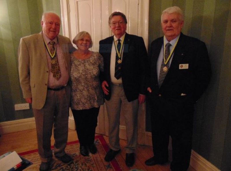 Pictured left to right are: Terry Probert, President Sue Tupman, Arthur Brown and Ted Thorpe