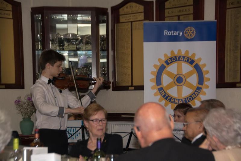 Violinist Leo at the Centenary Foundation Event