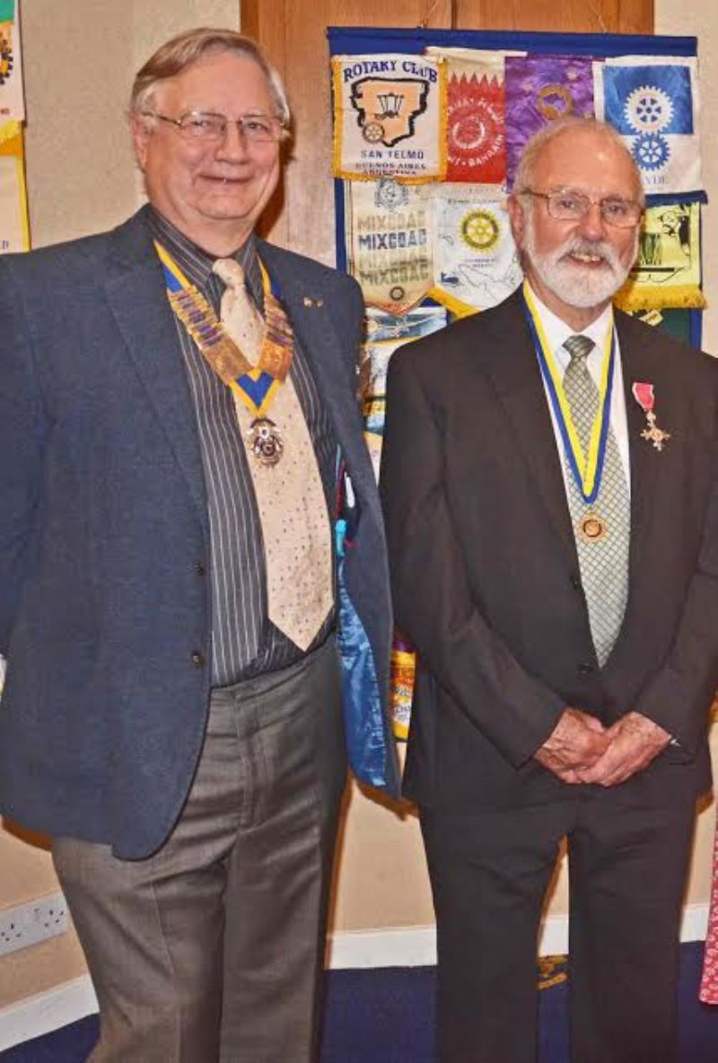 Rotary President Ray Kramer, and John Jones