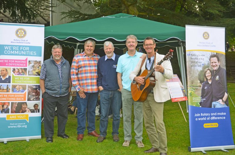 The attached photo shows the four members of the Houghton Weavers with Keith Dobson (centre) President of Macclesfield Castle Rotary Club.