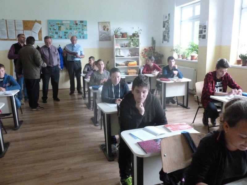 Wigan Rotarians visiting the Romanian School