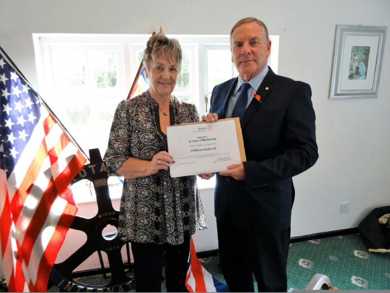 Left to right:  Bill Badrock and President Gwyneth Millard