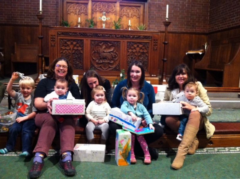 Praise and Play Group with Shoeboxes